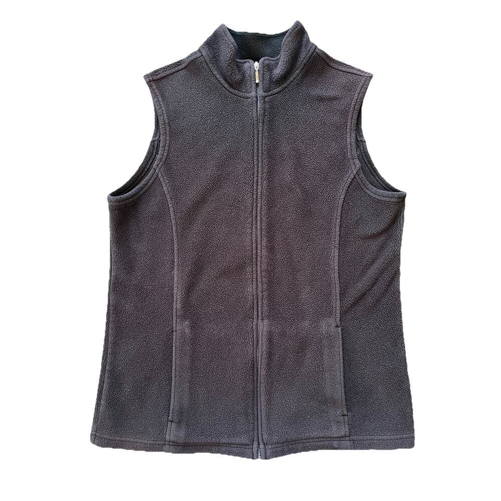LL Bean Women’s Classic Black Full-Zip Fleece Vest Polartec Gorpcore Size Small